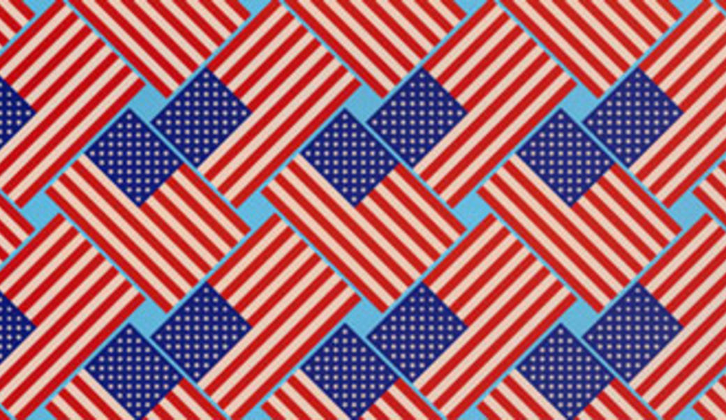 Pattern made of US flags
