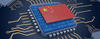 Chinese flag on microchip