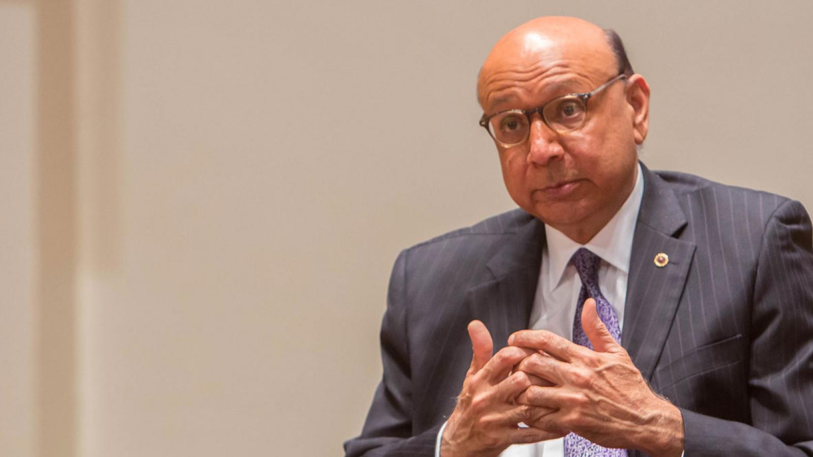 Khizr Khan takes questions from the American Forum studio audience